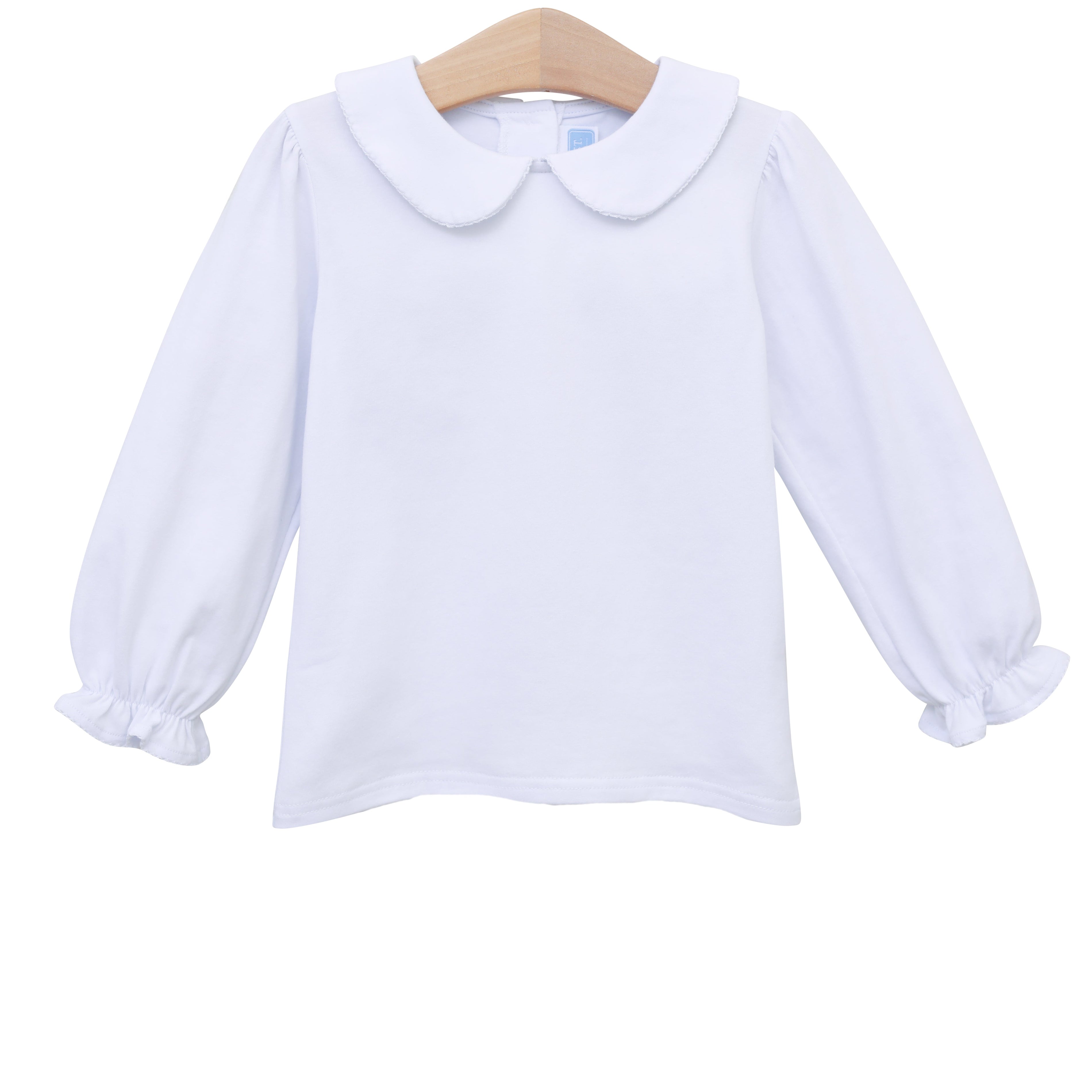 Trotter Street Girls Peter Pan LS White Top