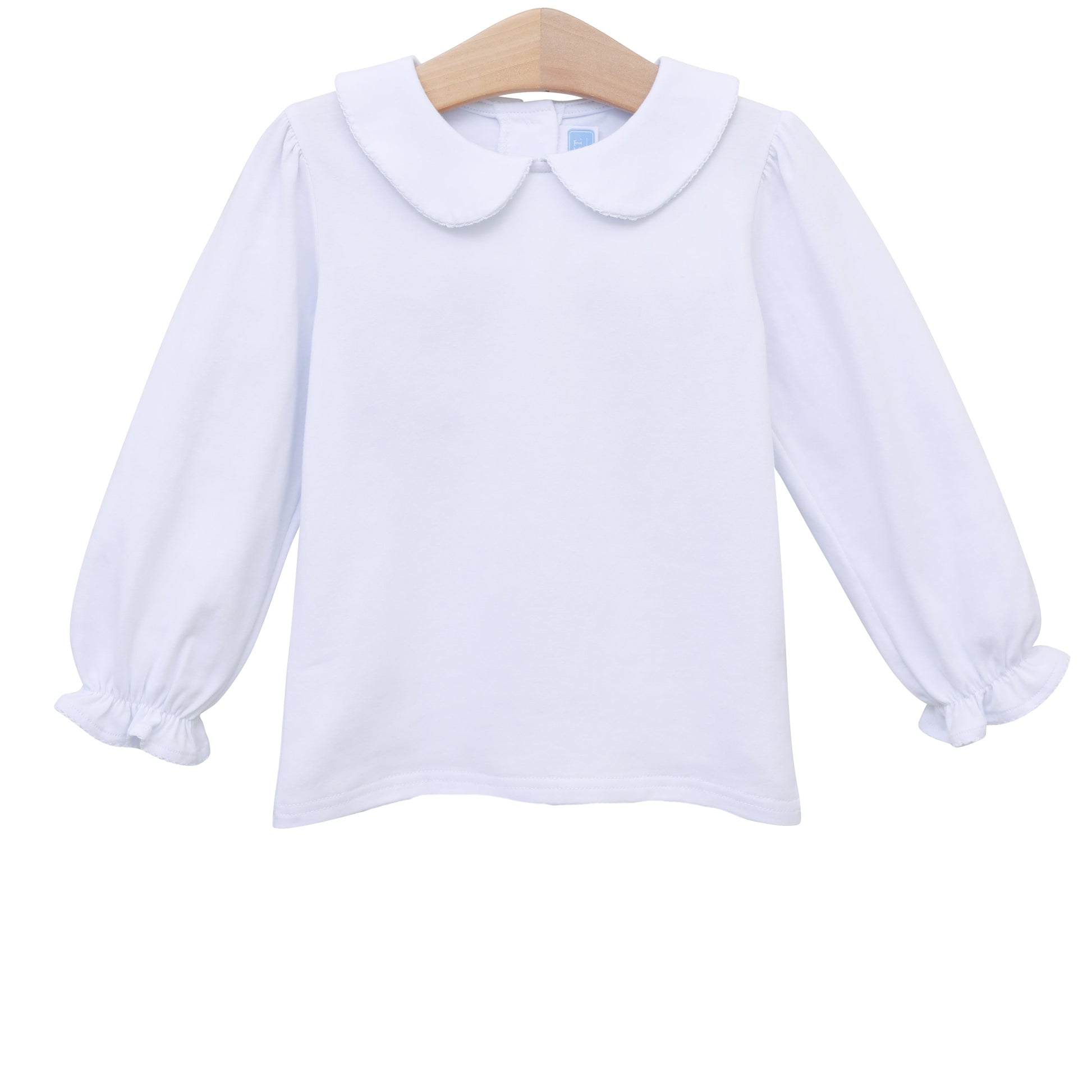 Trotter Street Girls Peter Pan LS White Top