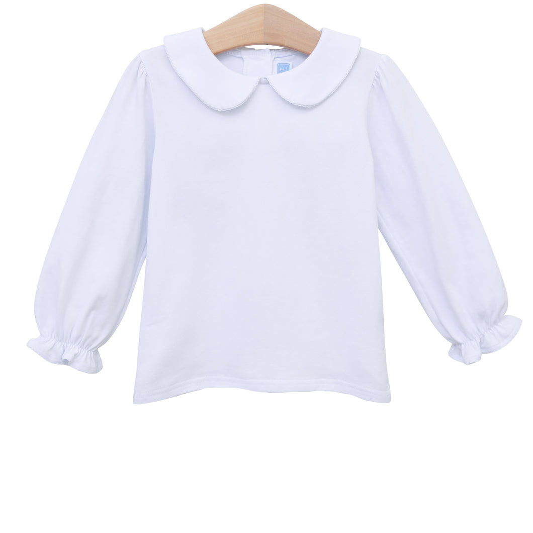 Trotter Street Girls Peter Pan Collar White Shirt