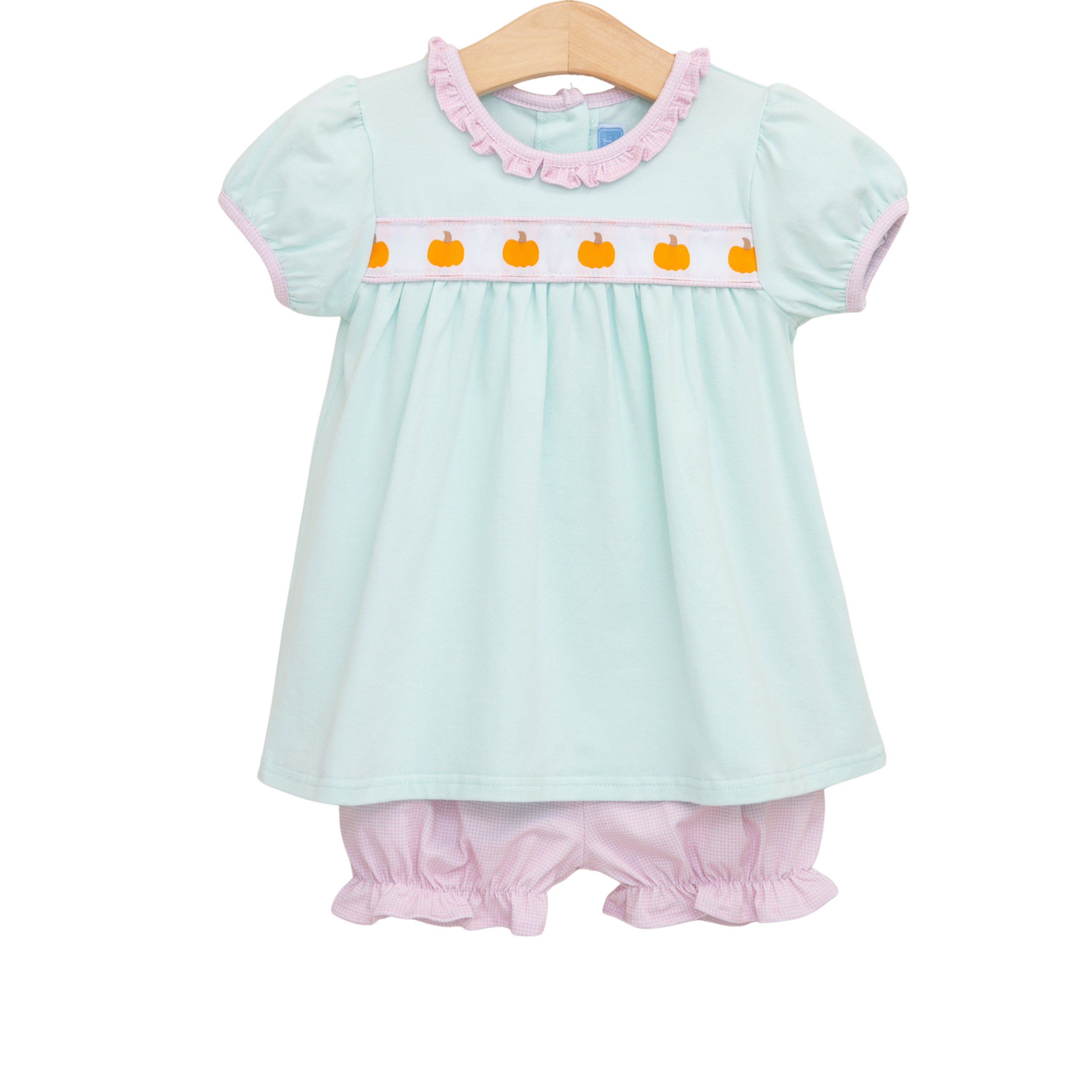 Trotter Street Girls Pumpkin Rowe Bloomer Set
