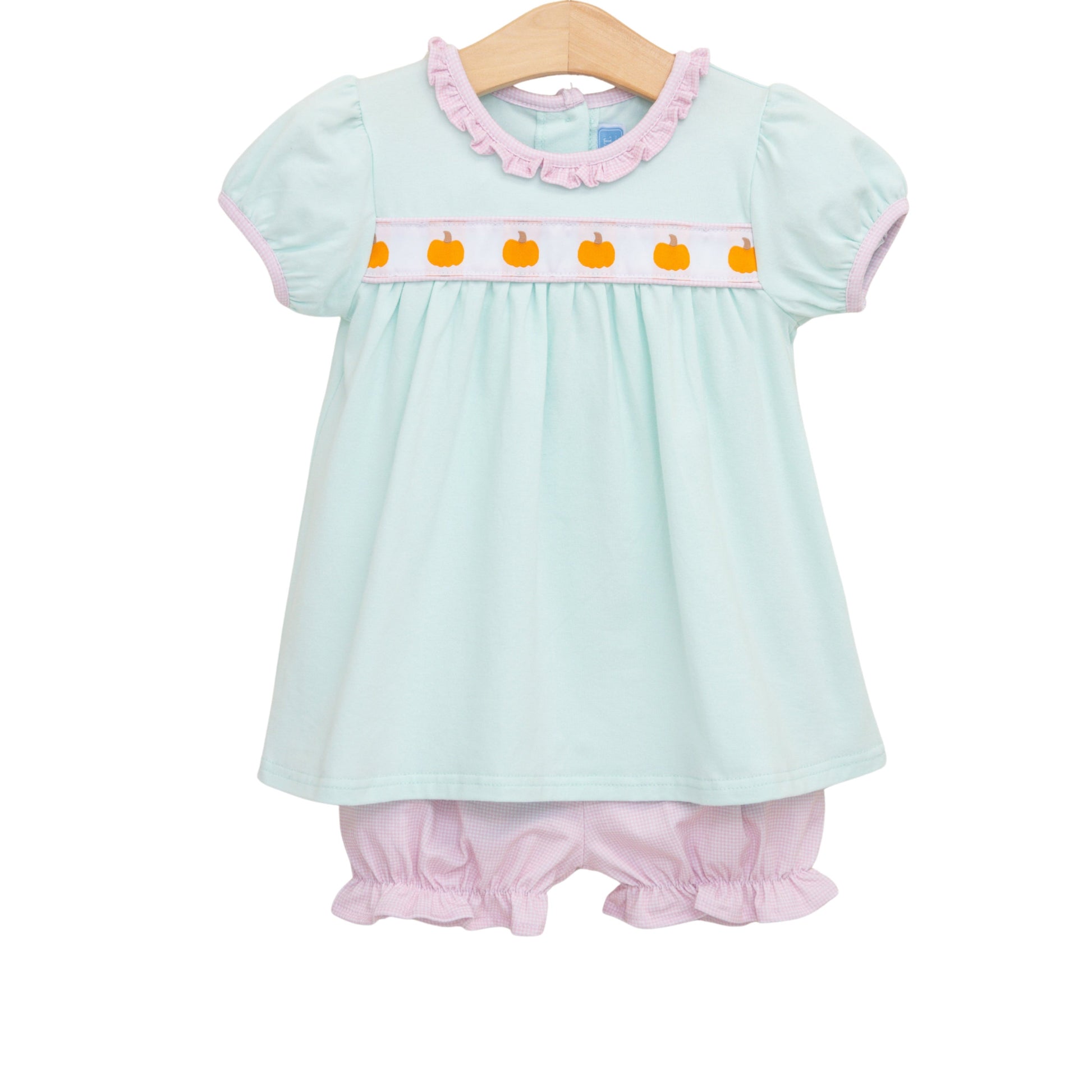 Trotter Street Girls Pumpkin Rowe Bloomer Set