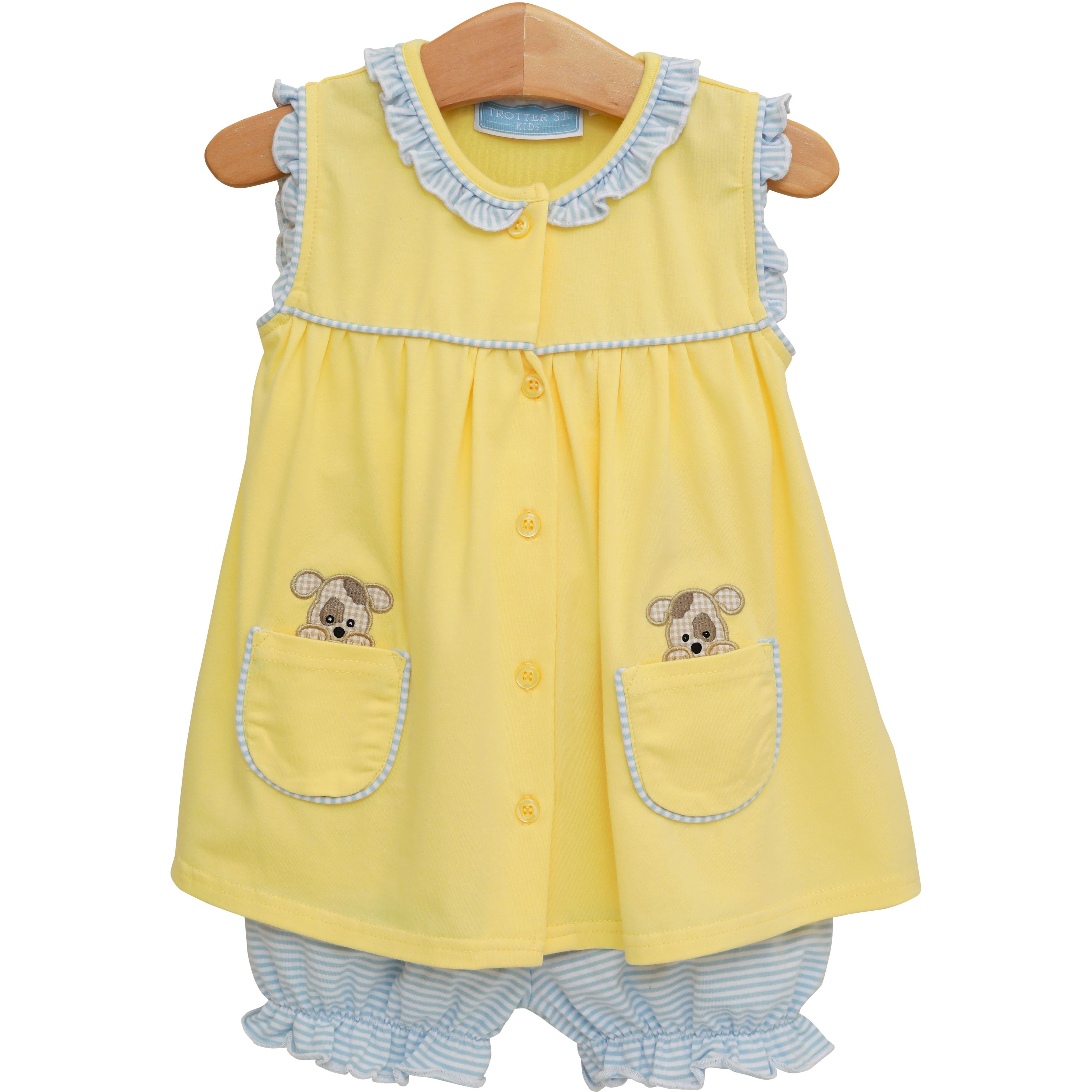 Trotter Street Girls Puppy Paws Bloomer Set