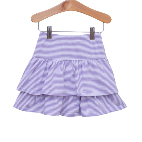 Trotter Street Girls Rosemary Lavender Stripe Skort