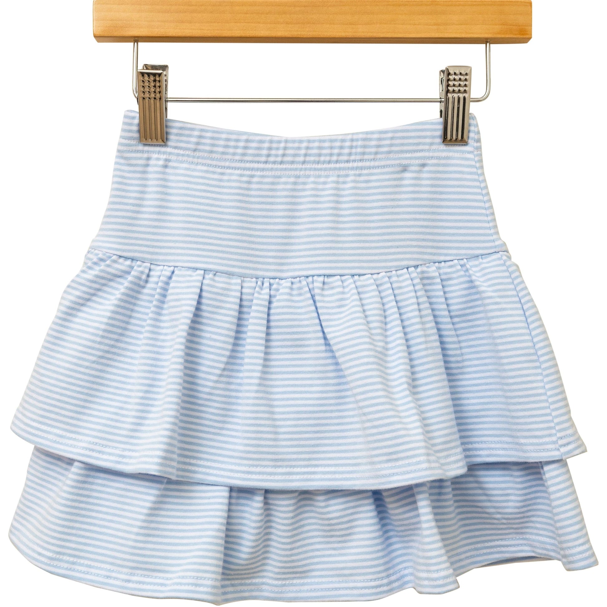 Trotter Street Girls Light Blue Stripe Rosemary Skort