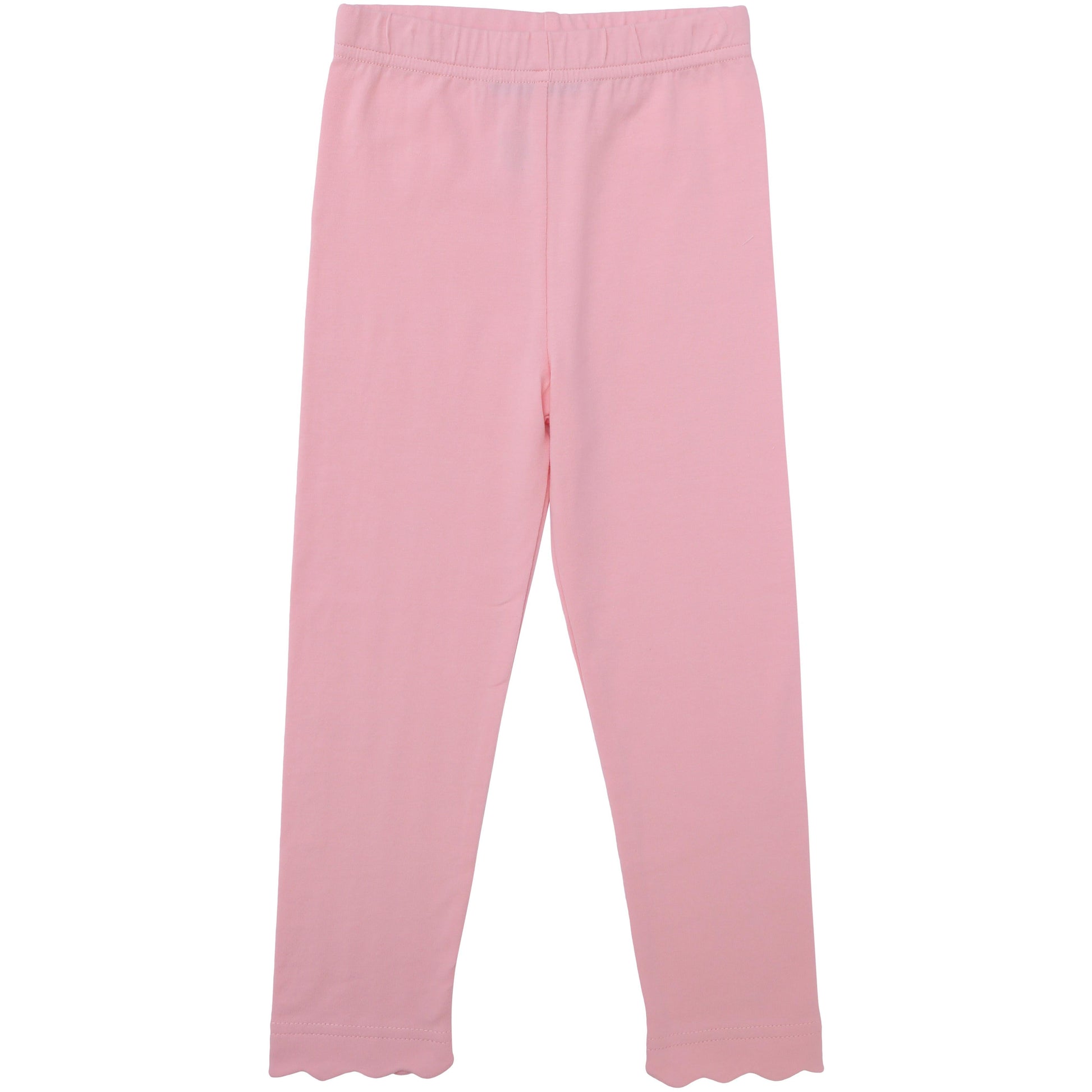 Trotter Street Girls Scalloped Leggings -Available in Light Blue and Light Pink