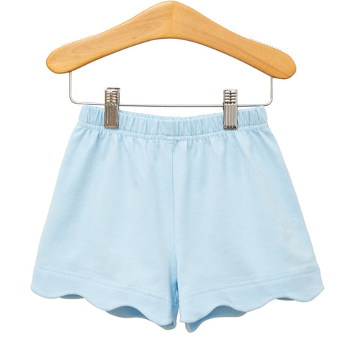 Trotter Street Light Blue Scallop Short