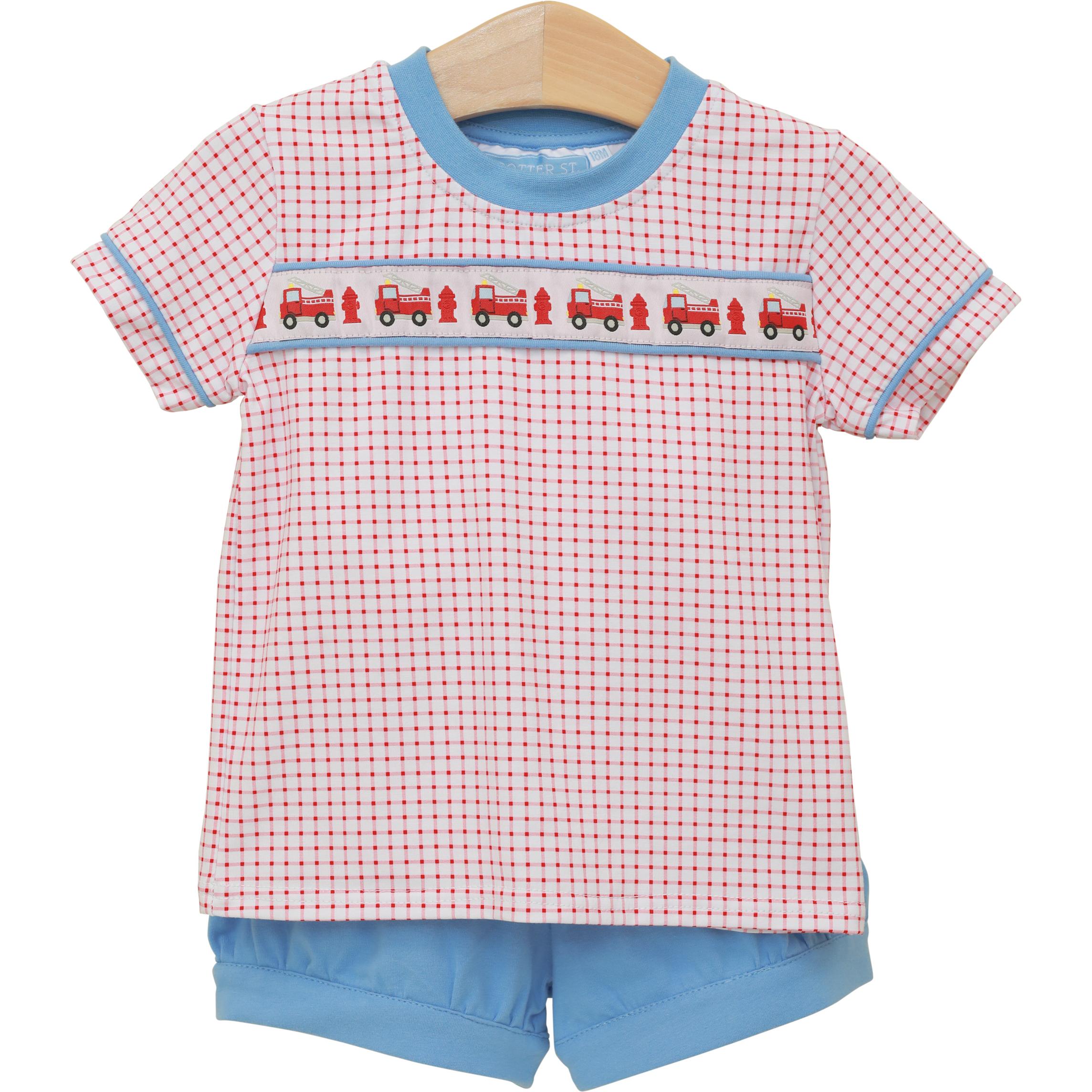 Trotter Street Boys Sound the Alarm Banded Short Set