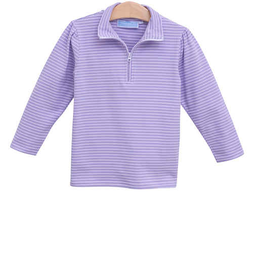 Trotter Street Girls Tori Lavender Stripe Pullover