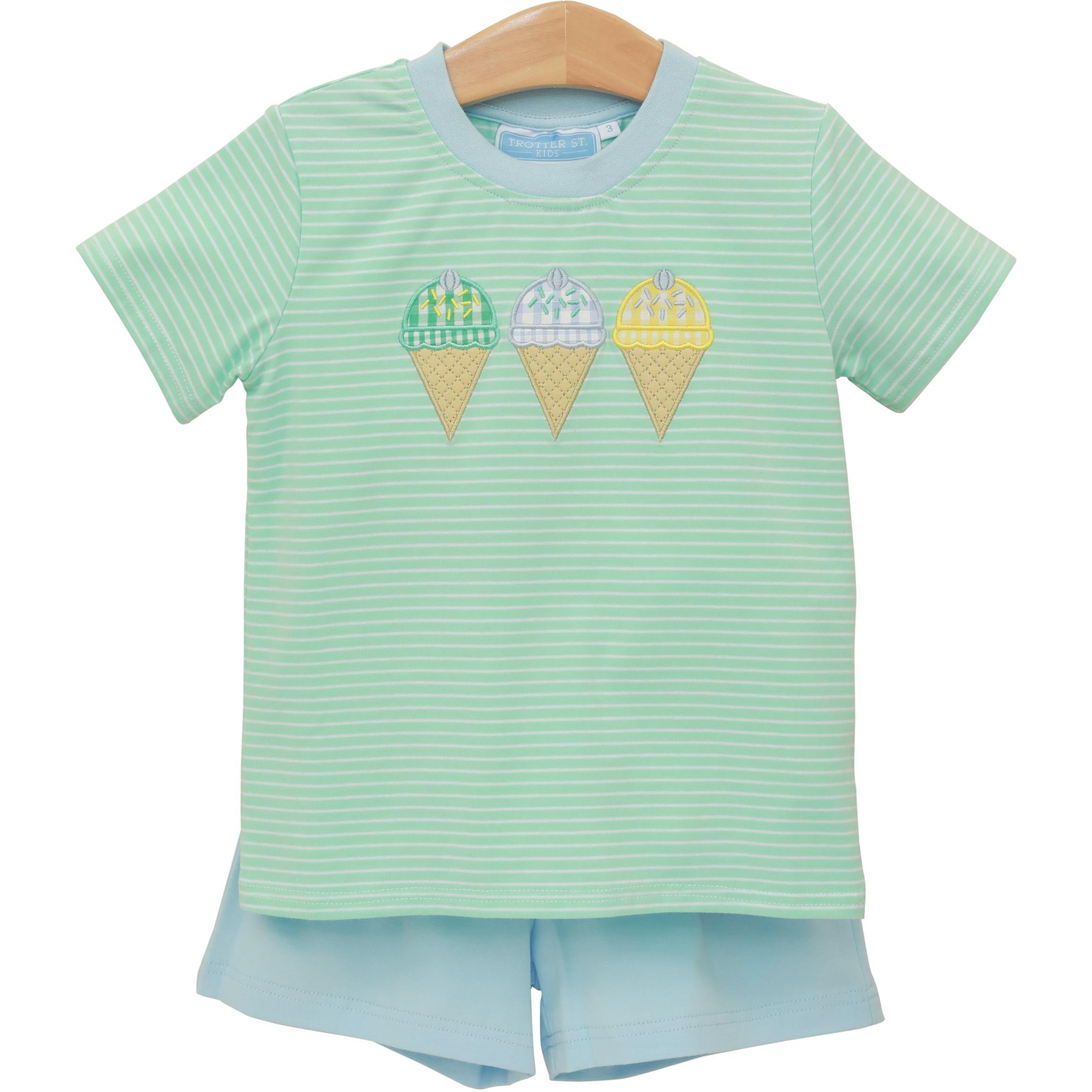 Trotter Street Boys Triple Scoop Short Set
