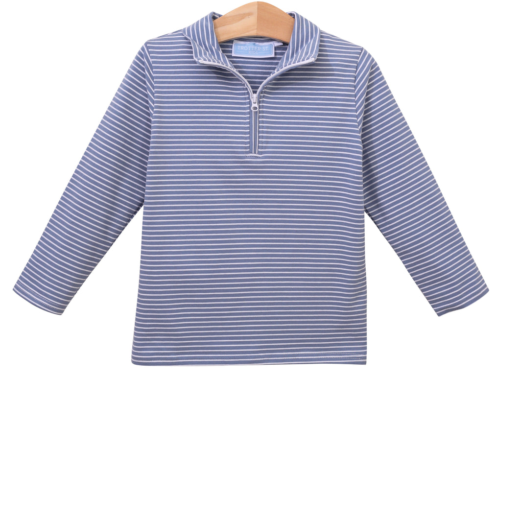 Trotter Street Boys Slate Blue Tucker Pullover