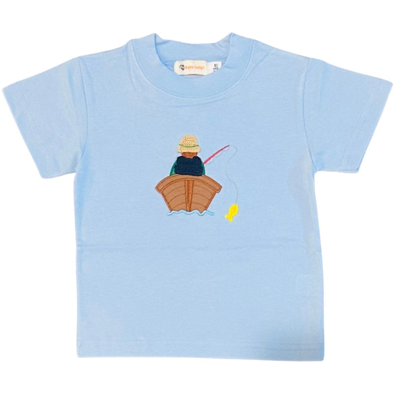Luigi Boys SS Shirt with Fishing Applique