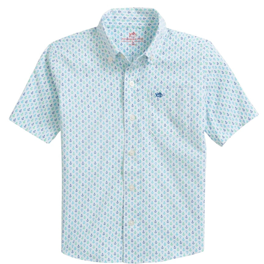 Southern Tide Boys Anchors Away Sportshirt