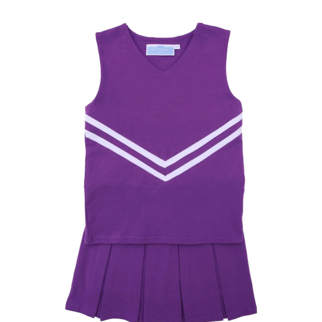 Trotter Street Girls Two-Piece Purple Cheer Uniform
