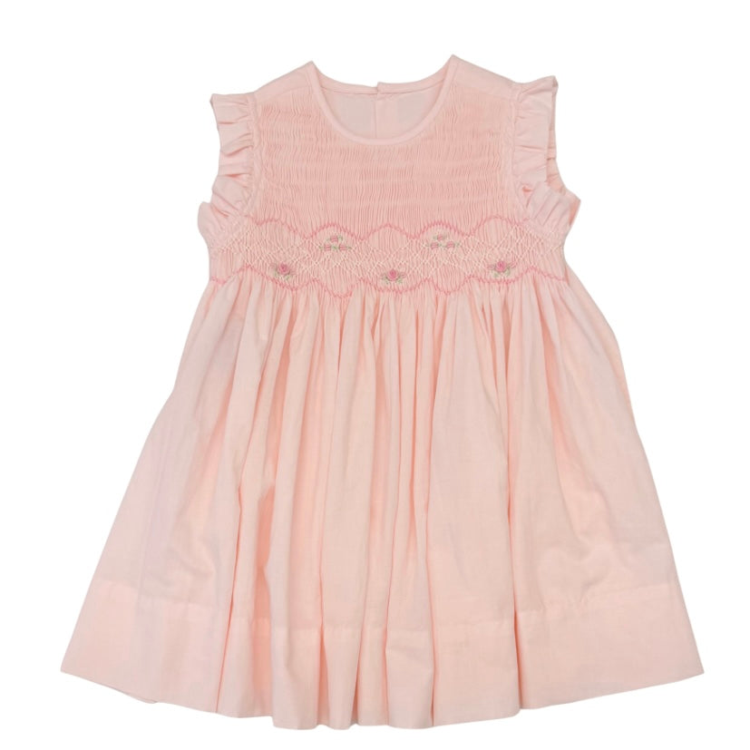 Baby Sen Girls Pink Asher Dress-Bunches of Roses
