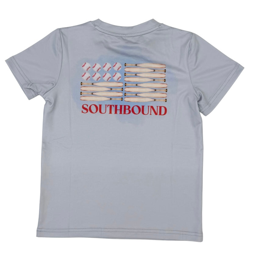 Southbound Boys SS Baseball Flag Performance Tee