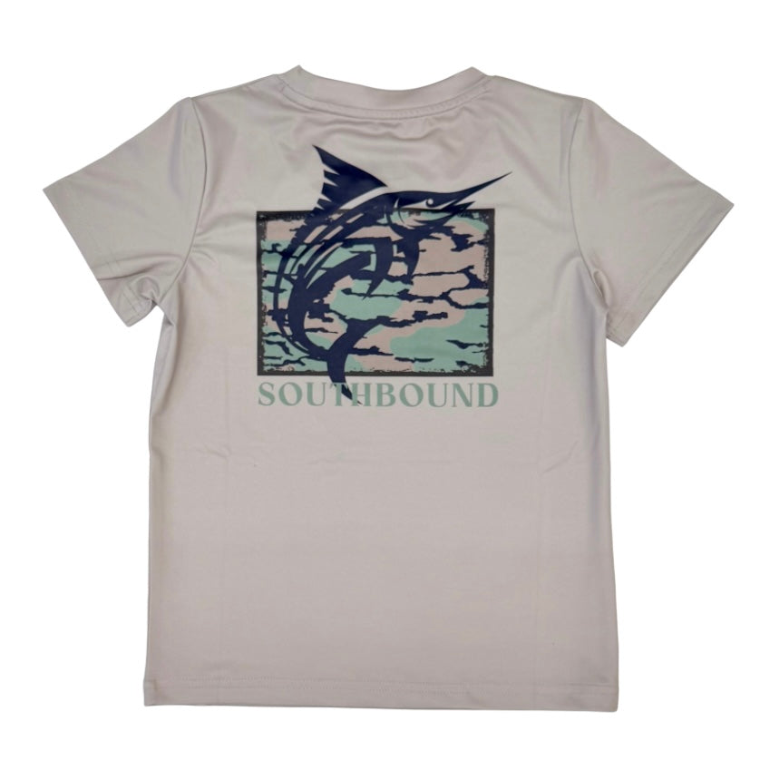 Southbound Boys SS Camo Fish Performance Tee