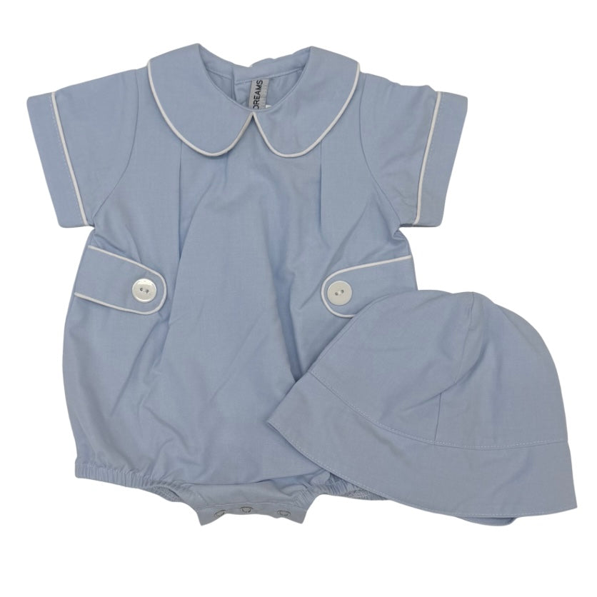 Sweet Dreams Boys Blue Bubble with Matching Hat