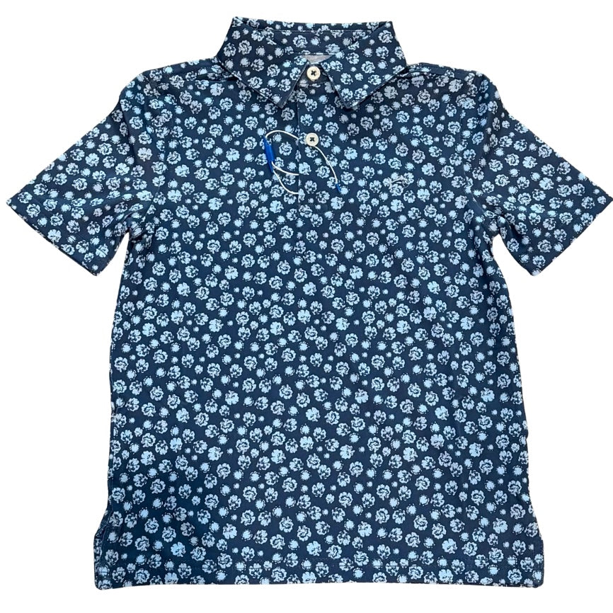 Southern Tide Boys Light Indigo Blossom Bliss Driver Polo