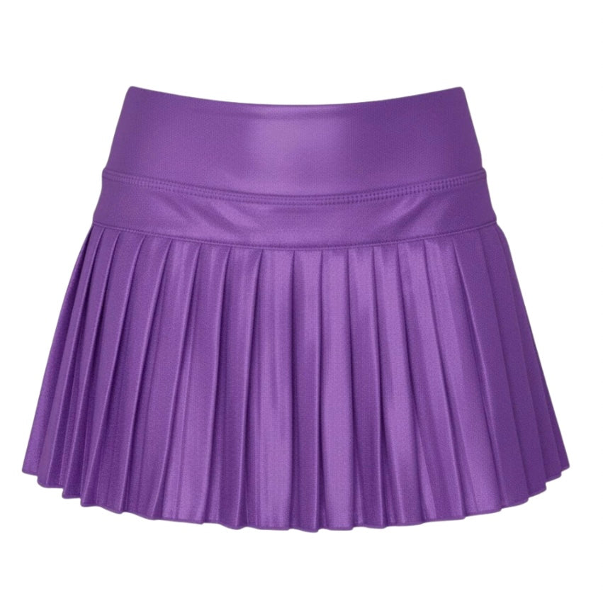 Azarhia Mini Pleat Skort in Purple Shimmer