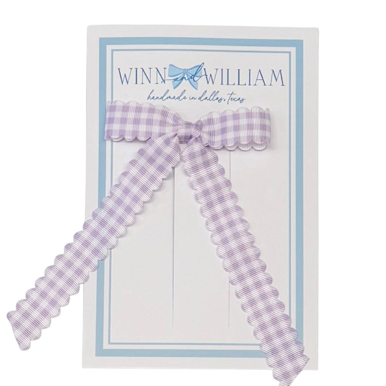 Winn and William Hair Bow-Gingham