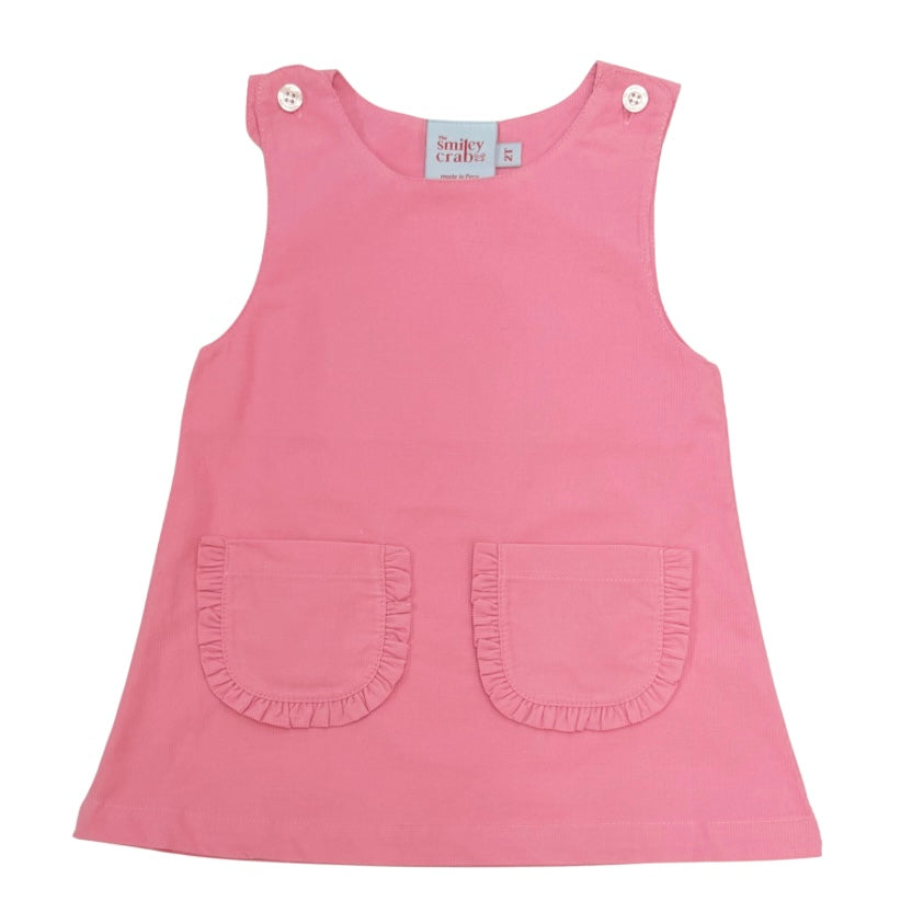 The Smiley Crab Girls Corduroy Pink Jumper