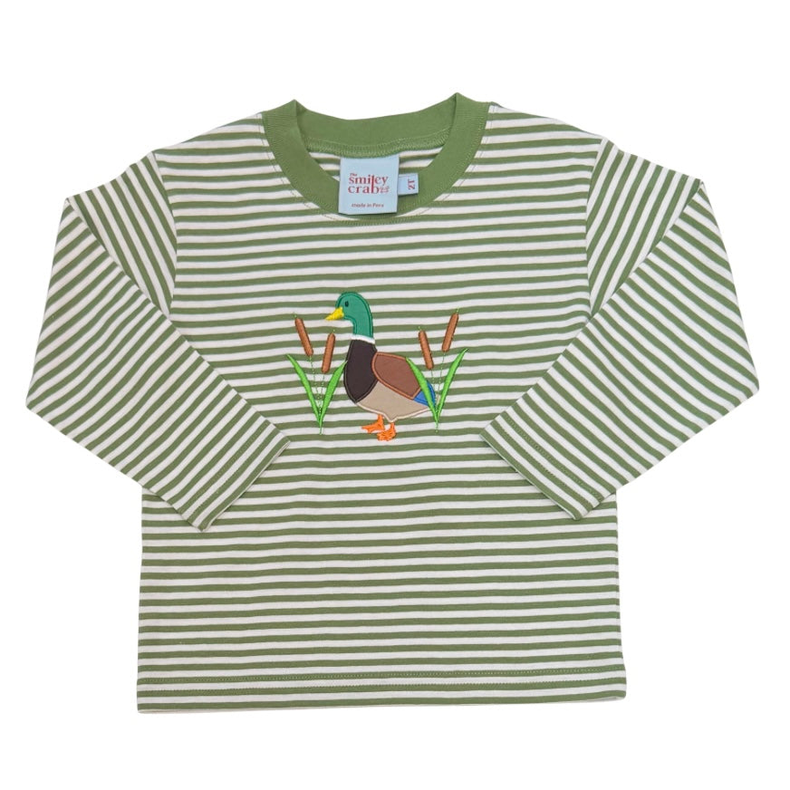 The Smiley Crab Boys LS Mallard Duck Top
