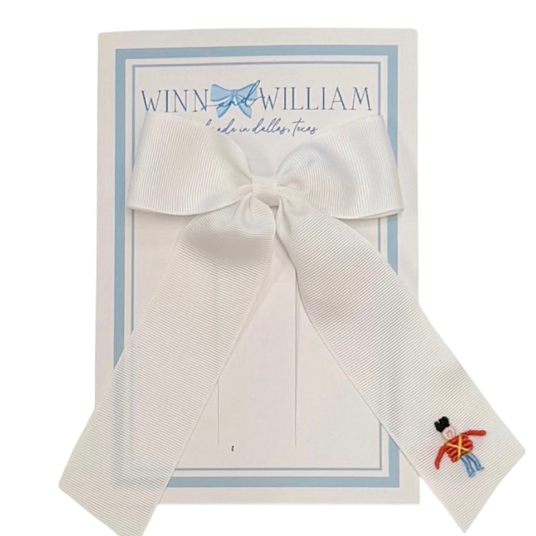 Winn and William Hair Bow-Toy Soldier