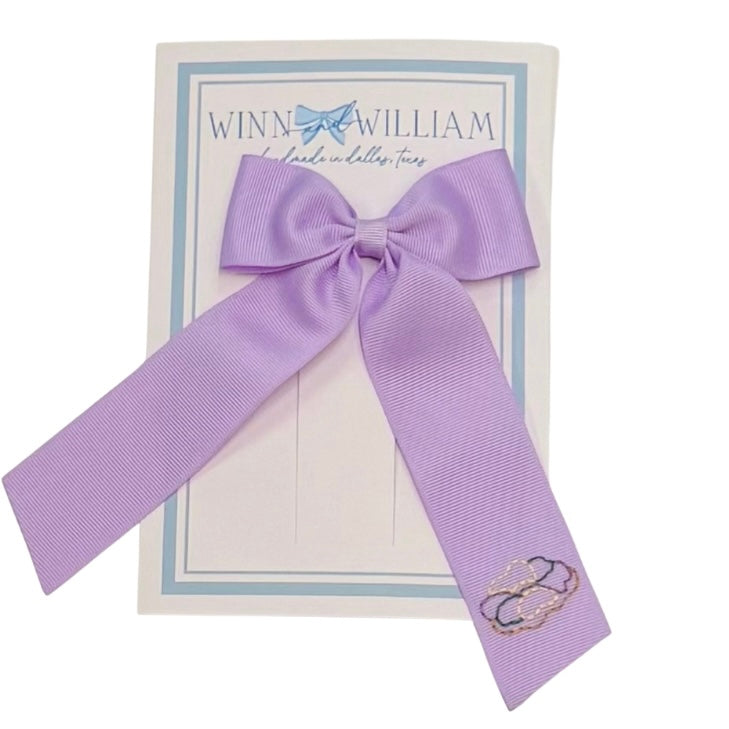 Winn and William Hair Bow-Lavender King Cake