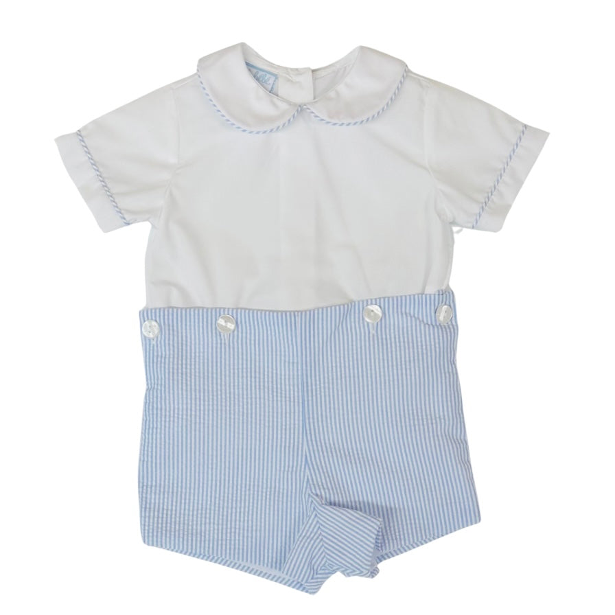 Petit Bebe Boys Button On Short Set