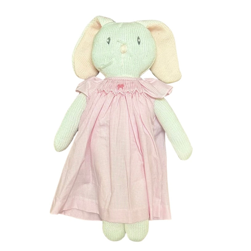 Petit Ami Bunny in Pink Smocked Dress