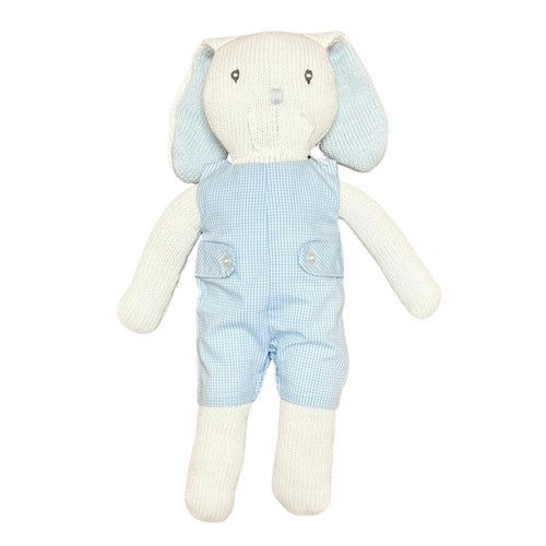 Petit Ami Bunny in Blue Gingham Jon Jon