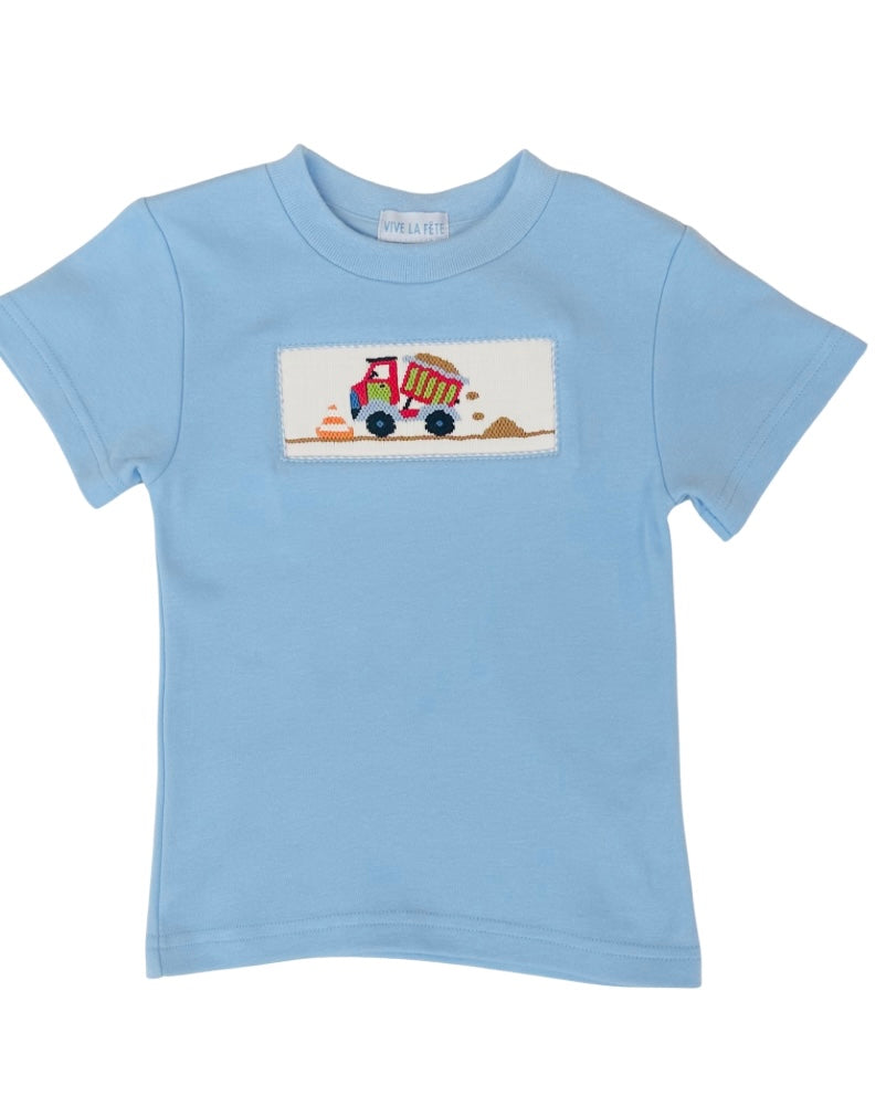 Vive La Fete Boys SS Smocked Construction Shirt
