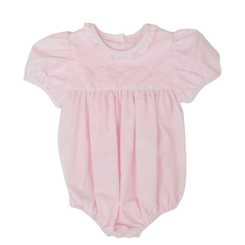 Auraluz Girls Pink Bubble with Ruffle Collar