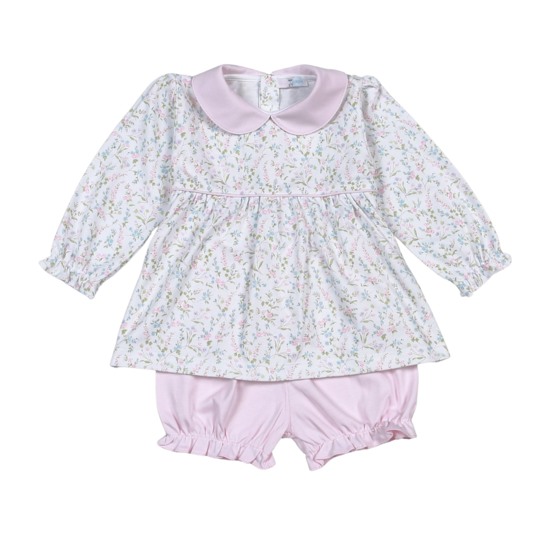 Baby Loren Girls Vivian Floral Pima Bloomer Set