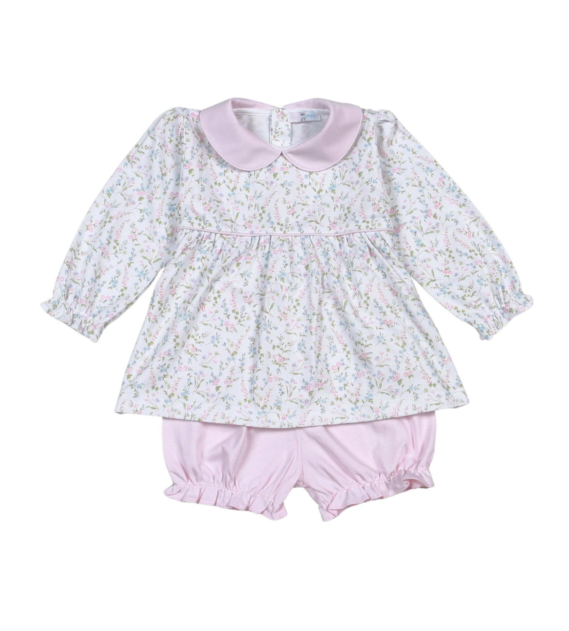 Baby Loren Girls Vivian Floral Pima Bloomer Set