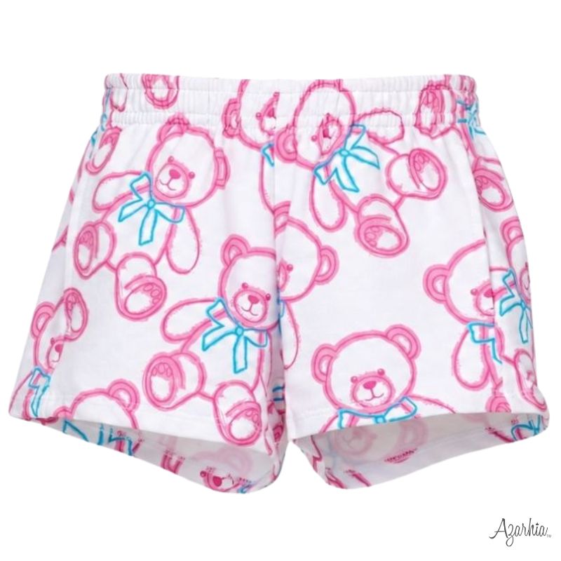 Azarhia Girls Spray Paint Bears Charlotte French Terry Short