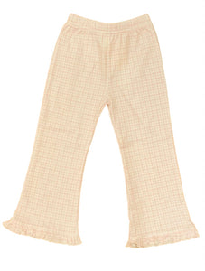 Luigi Pink and White Check Pant with Ruffle