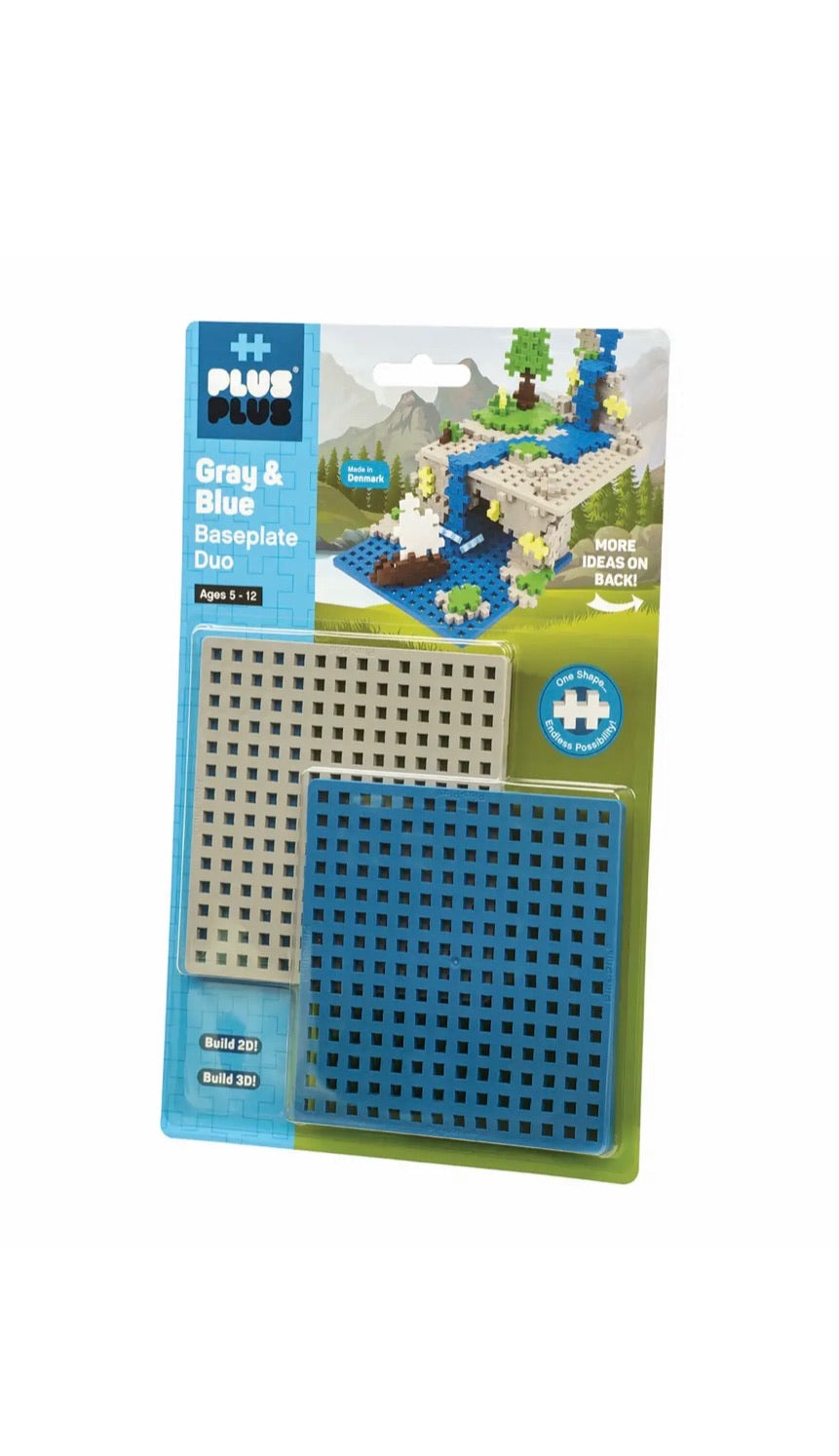 Plus-Plus USA/Baseplate Duo-Gray and Blue