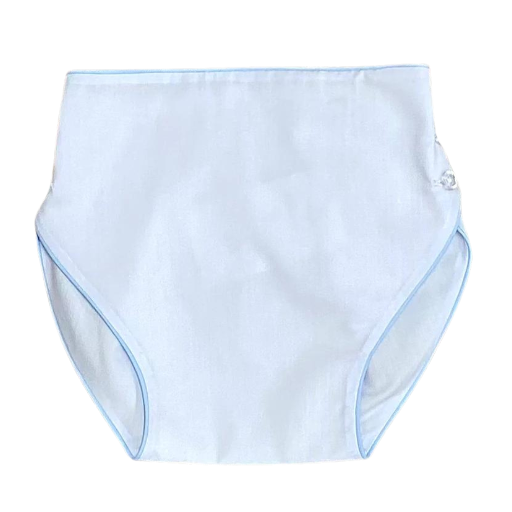 Auraluz Diaper Cover with Blue Piping