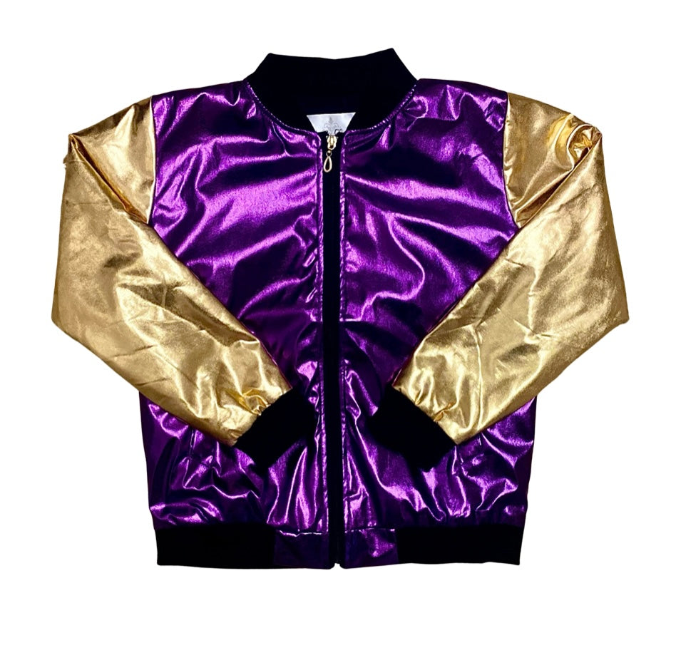 Belle Cher Purple and Gold Child Metallic Jacket