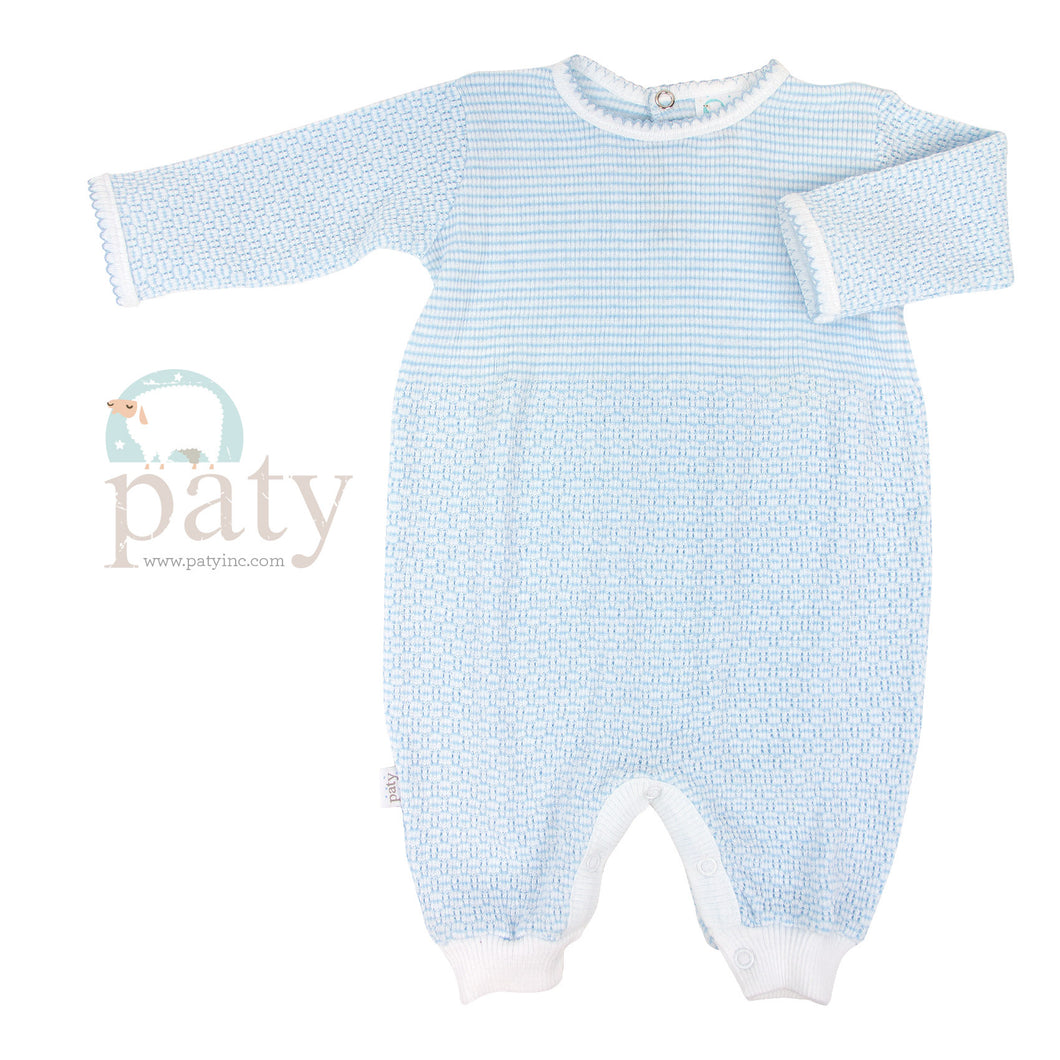 Paty/Long Sleeve Romper with Key Hole Back