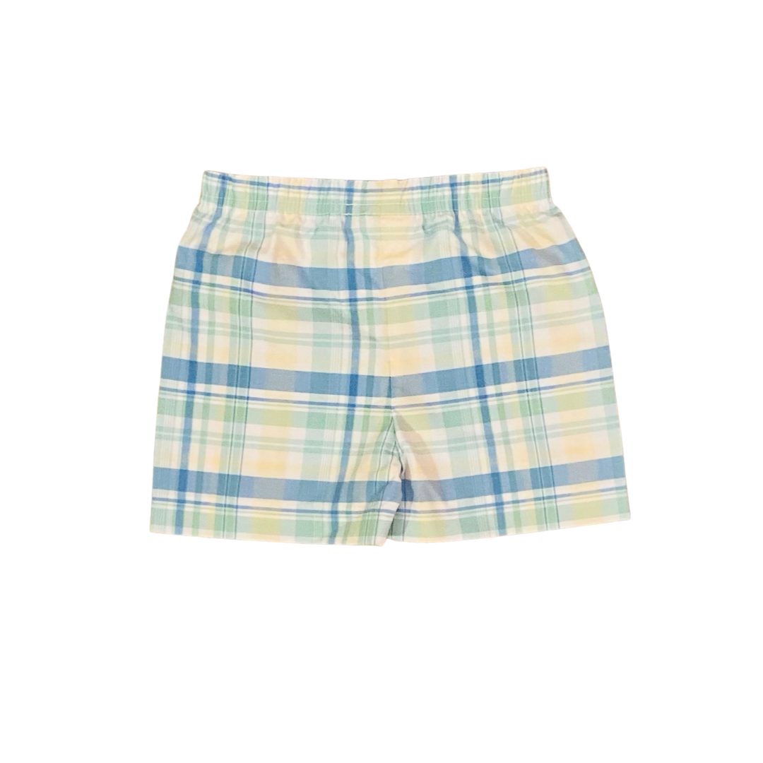Zuccini Kids Leo Golf Short in Garden Plaid