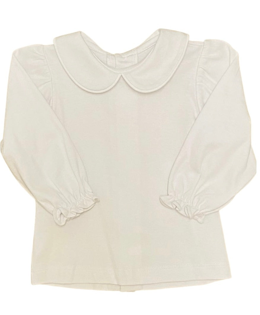 Remember Nguyen Girl's White Long Sleeve Knit Blouse
