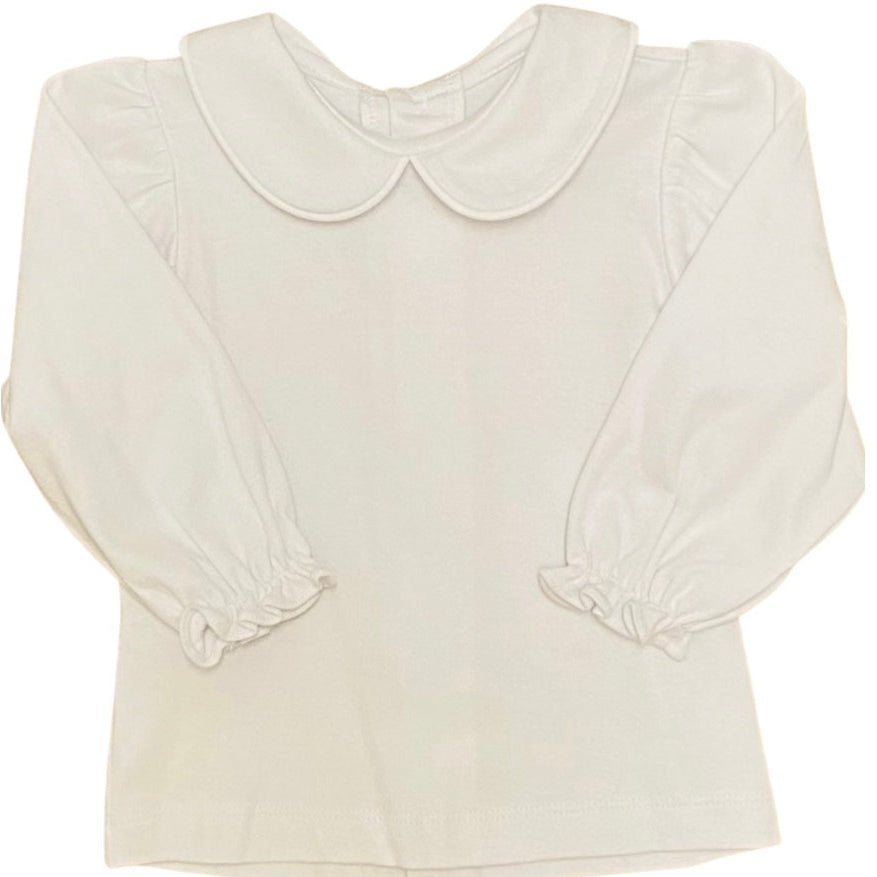 Remember Nguyen Girl's White Long Sleeve Knit Blouse