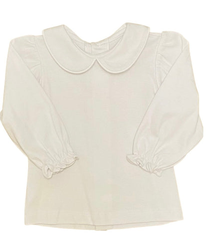 Remember Nguyen Girl's White Long Sleeve Knit Blouse