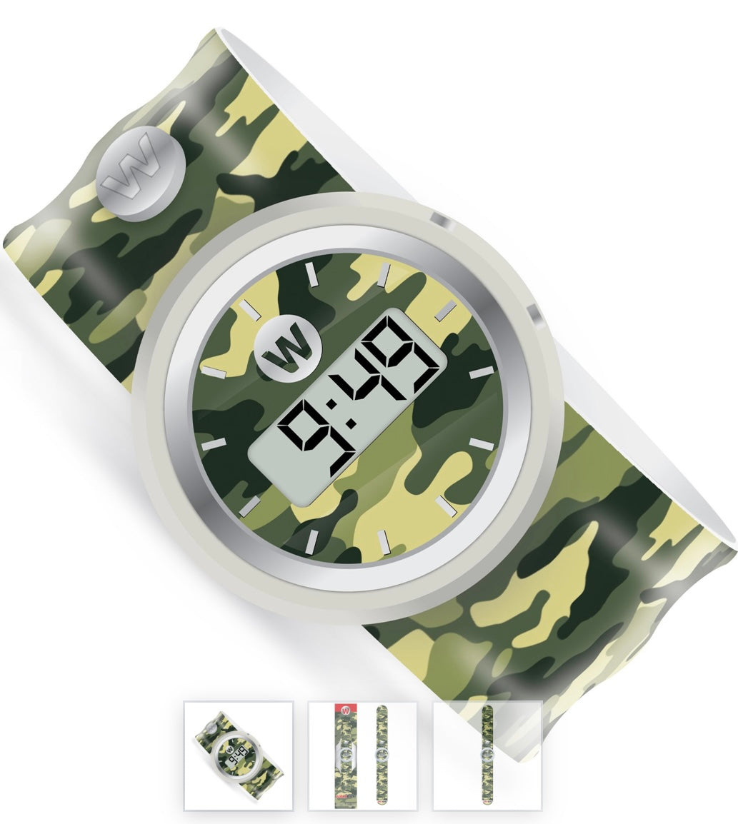 Watchitude Army Camo Digital Slap Watch