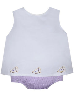 Southern Saturday Diaper Set with Megaphone Embroidery