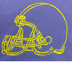Mustard and Ketchup Purple and Gold Helmet Tee
