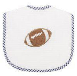 3 Martha's Football Bib Available in Purple or Red Gingham Piping