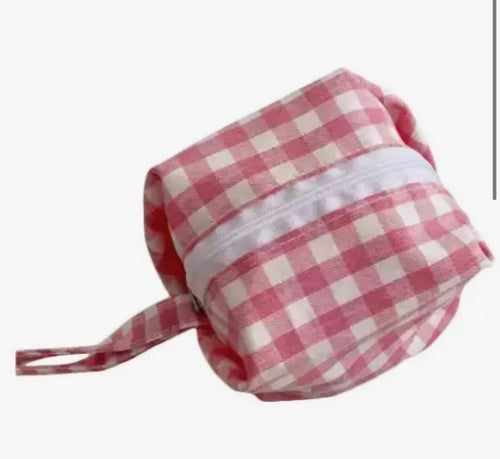 Lolo Headband Pink Gingham Travel Pouch